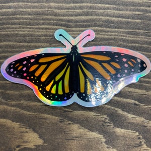 Monarch Butterfly Hologram Sticker