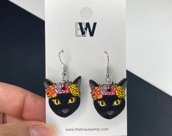 Frida Catlo French Hook Earrings