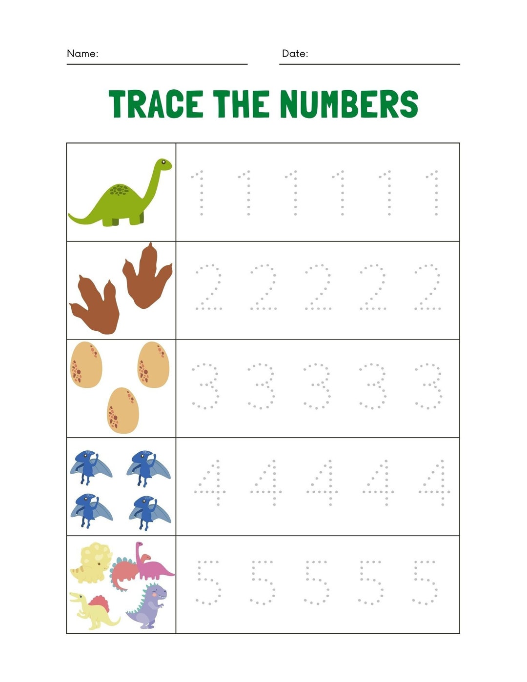 Preschool Dinosaur Activity Bundle Printable Preschool Activity Sheets