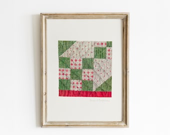Vintage Calico Quilt Print: Modern Farmhouse Decor (Printable Wall Art)