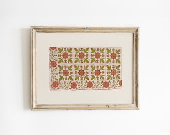 Primitive Folk Art Quilt Print: Colonial Farmhouse Decor (Printable Wall Art)