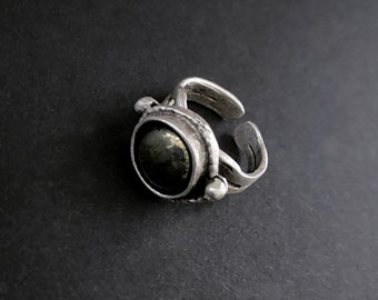 Pyrite Ring, Gemstone Rings, Boho Ring, Silver Ring, Boho Jewelry, Pyrite Jewelry, Fool's Gold, Gemstone Jewelry, Gifts for Her, Chakra