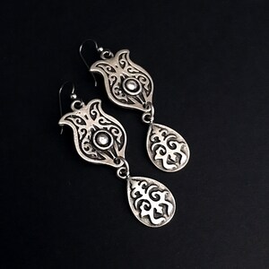 Boho Jewelry, Festival Jewelry, Tribal Dangles, Ethnic Earrings, Long Dangles, Hippie Chic, Silver Earrings, Gifts Under 50, Gifts For Her