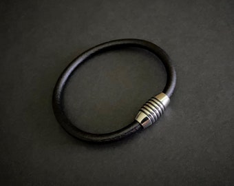 Minimalist Bracelets, Leather Bracelets, Minimalist Jewelry, Leather and Silver, Gifts For Him, Boho Bracelet, Leather Jewelry, Accessories