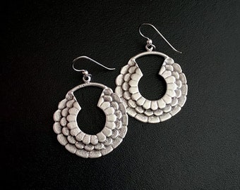 Boho Jewelry, Unique Earrings, Tribal Earrings, Round Earrings, Hippie Chic, Silver Earrings, Silver Dangles, Gifts Under 50, Gifts For Her