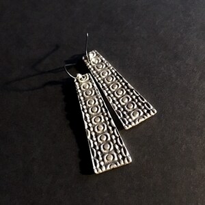 Boho Earrings, Tribal Earrings, Festival Jewelry, Long Dangles, Rectangle Earrings, Silver Jewelry, Boho Chic, Gifts Under 50, Gifts For Her