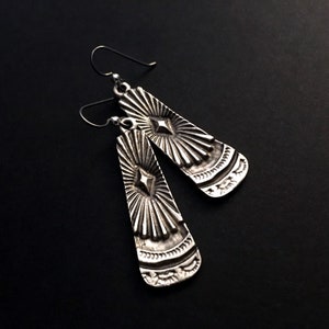 Boho Earrings, Festival Jewelry, Bohemian Jewelry, Silver Earrings, Tribal Earrings, Long Earrings, Silver Dangles, For Her, Drop Earrings