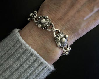 Chunky Link Bracelet, Oversized Chain Jewelry, Chunky Silver Bracelet, Bold Chain Link Cuff, Silver Bracelet, Rocker Jewelry, Gifts for Her