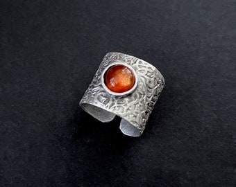 Sunstone Ring, Boho Jewelry, Wide Silver Ring, Sunstone Jewelry, Gemstone Rings, Chakra Stones, Boho Ring, Gemstone Jewelry, Under 50