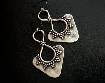 Boho Jewelry, Tribal Earrings, Festival, Hippie Chic, Unique Earrings, Silver Earrings, Silver Dangles, Gifts Under 50, Gifts For Her, Gypsy