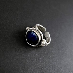 Lapis Ring, Gemstone Rings, Boho Jewelry, Adjustable Ring, Boho Ring, Silver Ring, Lapis Jewelry, Gemstone Jewelry, Gifts for Her, Chakra 画像 1