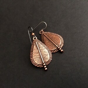 Copper Earrings, Boho Earrings, Chunky Earrings, Tribal Jewelry, Ethnic Dangles, Festival, Dangle Earrings, Gifts Under 50, Gifts For Her