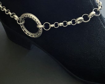 Boot Bracelet, Boot Jewelry, Shoe Jewelry, Boot Accessories, Boot Chain, Western Jewelry, Silver Jewelry, Boot Bling, Beaded Bracelets