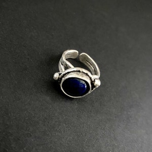 Lapis Ring, Gemstone Rings, Boho Jewelry, Adjustable Ring, Boho Ring, Silver Ring, Lapis Jewelry, Gemstone Jewelry, Gifts for Her, Chakra 画像 5