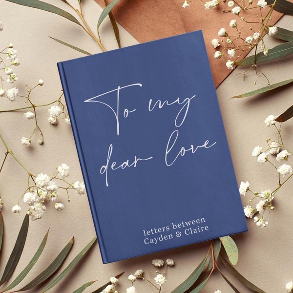 To My Dear Love - Personalized Couples Journal - Anniversary Wedding Gift