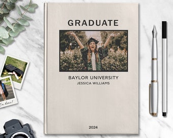 2026 Personalized Graduation Guest Book - Custom Graduate Memory Journal - Advice for Graduate