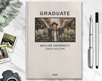 2024 Gepersonaliseerde Afstuderen Gastenboek Aangepaste Graduate Memory Journal Aangepast advies voor Grad Notebook Zijn Haar Afstudeeraandenken Cadeau