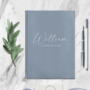 Cartas para mi hijo Cuaderno con nombre personalizado Diario de embarazo personalizado Regalo personalizado para baby shower de niño para mamá y papá primerizos Libro de recuerdos para niños