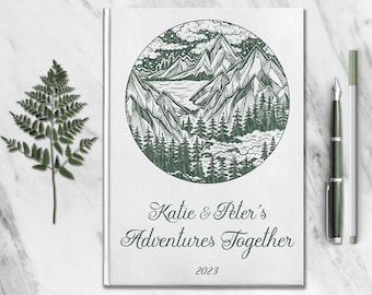 Adventures Together Personalized Notebook Custom Couple Journal Customized Anniversary Gift Travel Hiking Camping Keepsake Memory Book