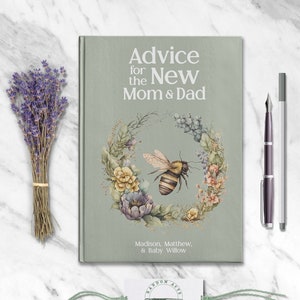 Advies voor de nieuwe moeder en vader Gepersonaliseerde dagboek Aangepast meisje jongen kraamcadeau voor aanstaande moeders pasgeboren kind aandenken geheugenboek