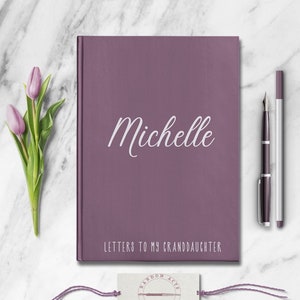 Cartas a mi nieta Cuaderno personalizado Diario personalizado para niña Regalo personalizado para recién nacida Libro de recuerdos para abuelos