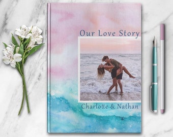 Our Love Story Personalized Couple Notebook Custom Boyfriend Girlfriend Photo Journal Customized Love Letter Wedding Gift for Husband Wife