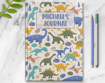 Personalized Dinosaur Notebook - Custom Kids Journal - Birthday Gift