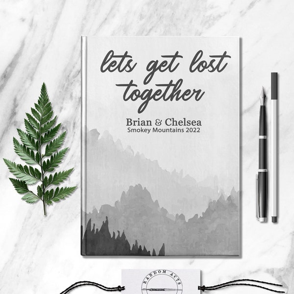 Lets Get Lost Together Personalized Couple Notebook Custom Travel Journal Customized Adventure Memory Book Anniversary Wedding Birthday Gift
