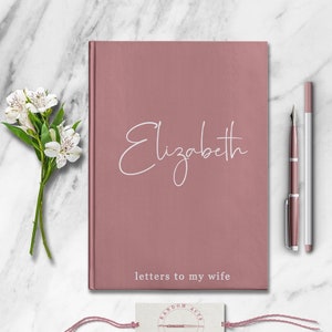 Briefe an meine Frau Personalisieren Liebesbrief Notizbuch Benutzerdefinierte Verlobung Hochzeitstag Geschenk für zukünftige Frau angepasst Trauer Erinnerungsbuch
