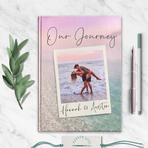 Our Journey Personalized Couple Notebook Custom Photo Journal Customized Anniversary Wedding Gift Boyfriend Girlfriend Husband Wife
