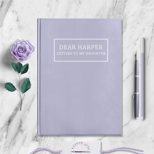 Cartas para mi hija, cuaderno con nombre personalizado, libro de recuerdos para baby shower de niña, diario de embarazo personalizado, regalo de recuerdo para mamá primeriza