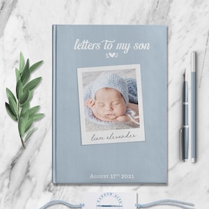 Cartas a mi hijo Cuaderno personalizado para bebé niño Álbum de fotos con recuerdos personalizado Diario personalizado para nueva mamá o papá Regalo para el día de la madre