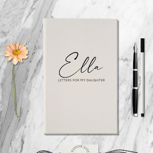 Letters To Our Daughter Personalized Leather Notebook Custom Baby Girl Shower Gift For New Mom Customized Name Journal Engraved Memory Book