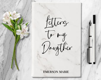 Letters To My Daughter Personalized Leather Notebook Custom Baby Girl Shower Gift For New Mom Customized Name Journal Engraved Memory Book