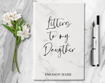 Letters To My Daughter - Personalized Vegan Leather Journal - Engraved Memory Book