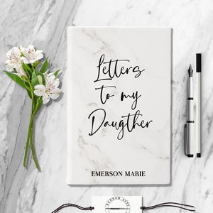 Letters To My Daughter Personalized Leather Notebook Custom Baby Girl Shower Gift For New Mom Customized Name Journal Engraved Memory Book