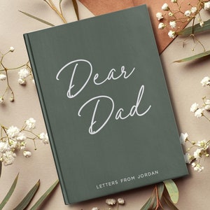 Cartas a papá - Cuaderno personalizado "Querido papá" - Diario personalizado "Te extraño" - Diario de duelo por la pérdida de un padre - Diario de condolencias por la pérdida de un padre