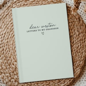 Cartas a mi nieto - Cuaderno personalizado con nombre - Diario de recuerdos personalizado para mi nieto - Regalo de abuelos para un recién nacido