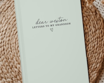 Letters To My Grandson - Personalized Baby Boy Memory Journal - Grandparents Gift