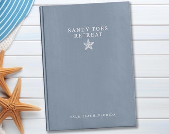 Custom Rental Home Guest Book - Beach House - Vacation Memory Journal