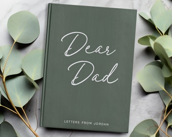 Letters To Dad - Personalized Dear Dad Notebook - Custom Memory Miss You Journal - Loss Of Father Greif Journal - Loss of Dad Sympathy