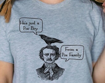 Funny Literary Edgar Allan Poe T Shirt Womens Bookish Gift