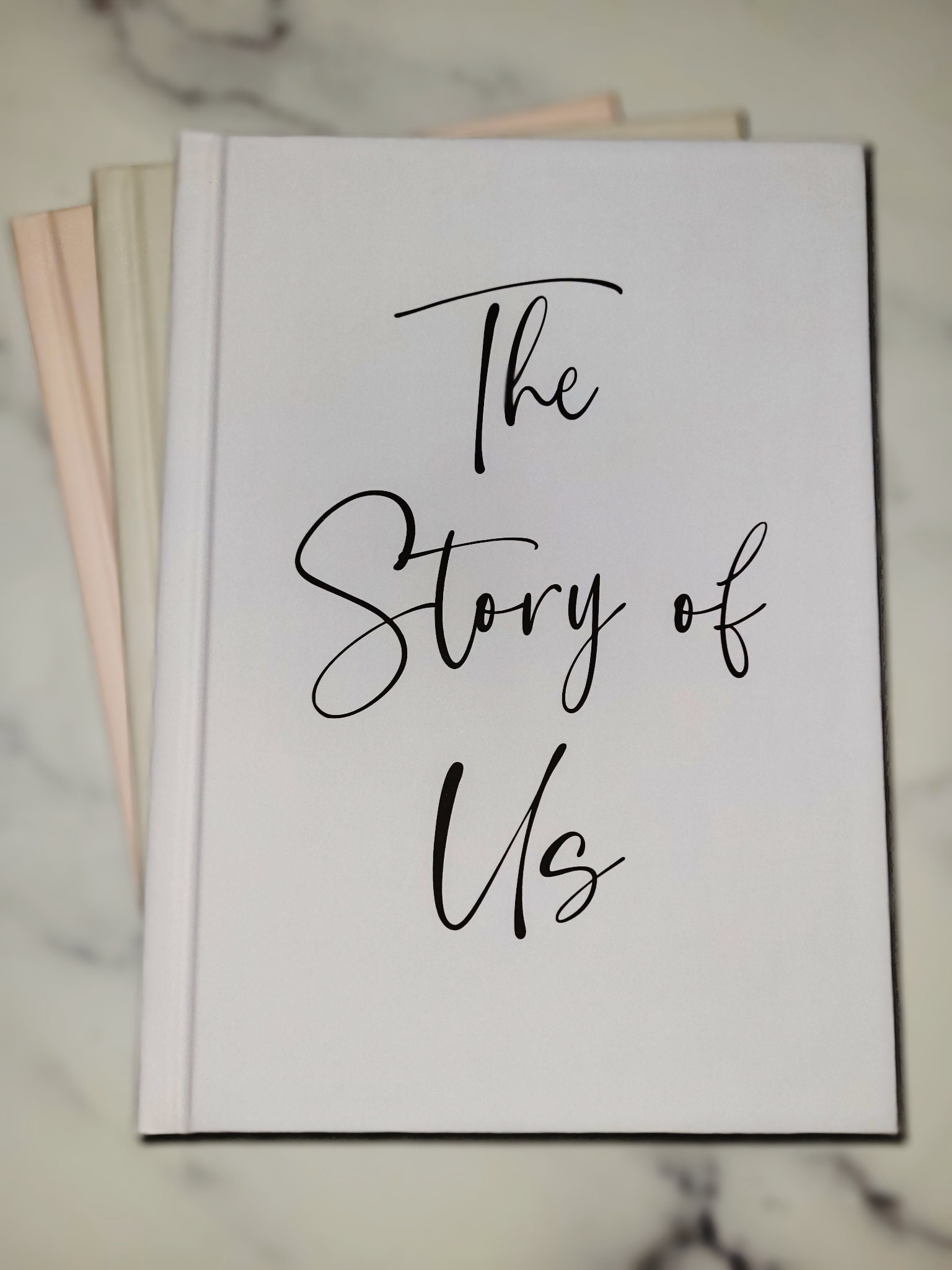 Colarr The Story of Us Journal Couples 144 Pages 8.7 x 8.7 Inch  Journal Wedding Guest Book Alternative Couples Photo Album Scrapbook for  Couples Journal Gift with 2 Markers for Engagement