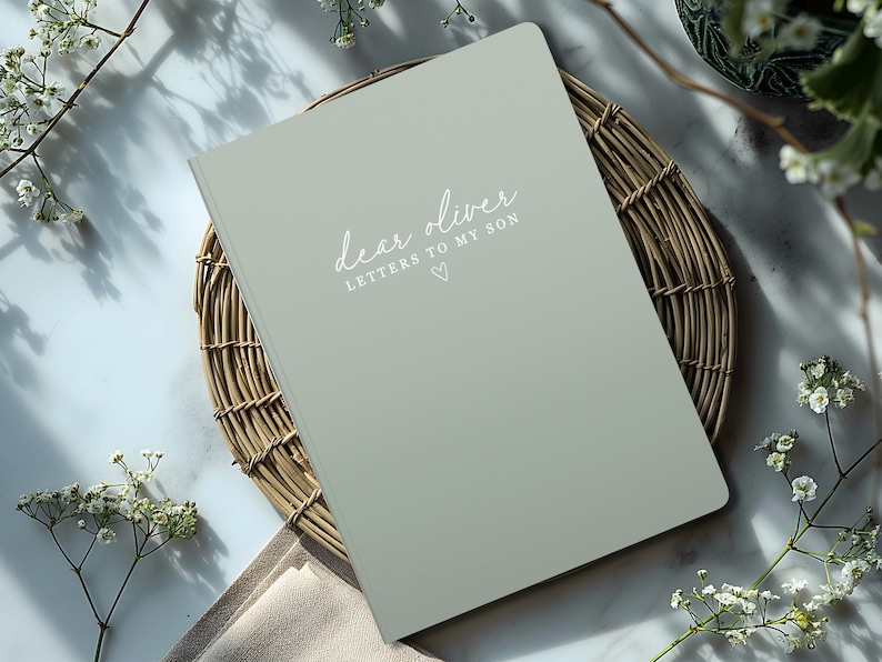 Letters To My Son Notebook - Personalized Dear Son Journal - Baby Boy Shower Gift - Memory Keepsake Book - Custom Son Birthday Gift SM Softcover Lined