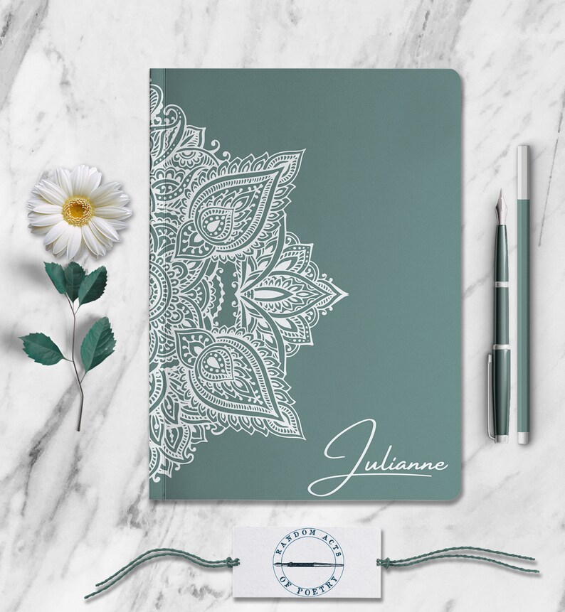 Mandala Journal - Anpassad Dröm-, Rese-, Meditationsbok - Personlig Anteckningsbok bild 4