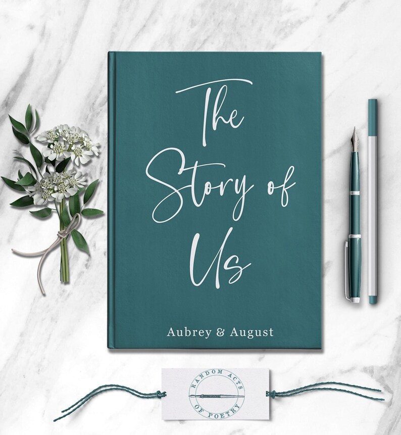 The Story Of Us Personalized Wedding Engagement Gift Custom Couples Journal Customized Anniversary Memory Book Love Letters To You Notebook image 1