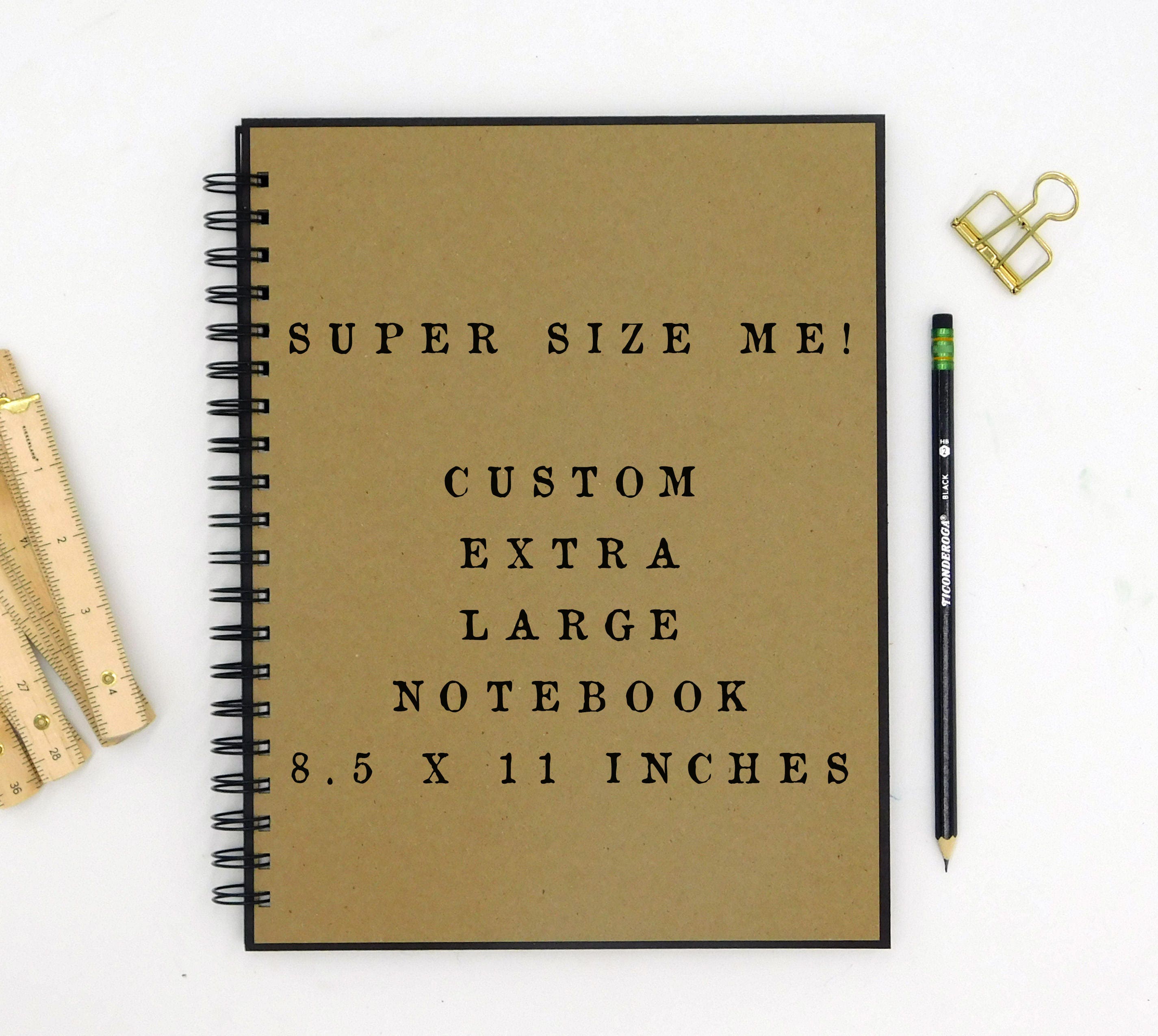 Custom Extra Large Notebook 8.5 X 11 Inches Large Journal Etsy