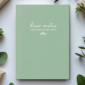 Letters To My Son Notebook - Personalized Dear Son Journal - Baby Boy Shower Gift - Memory Keepsake Book - Custom Son Birthday Gift LG Softcover Lined