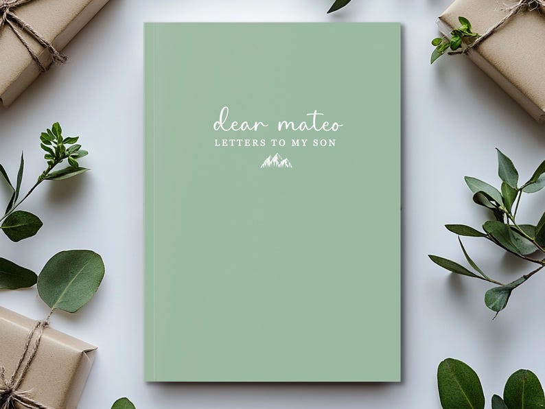 Letters To My Son Notebook - Personalized Dear Son Journal - Baby Boy Shower Gift - Memory Keepsake Book - Custom Son Birthday Gift LG Softcover Lined