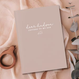 Letters To My Son Notebook - Personalized Dear Son Journal - Baby Boy Shower Gift - Memory Keepsake Book - Custom Son Birthday Gift SM Softcover Blank
